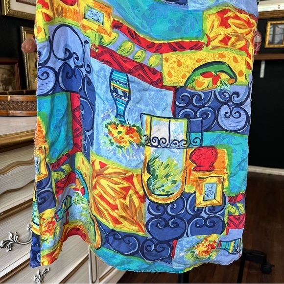 Vintage Robert Stock Silk Mini Dress Medium - Picture 3 of 8